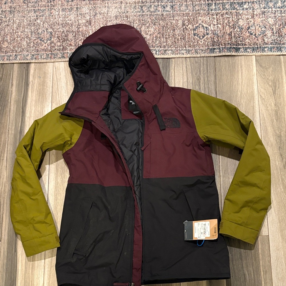 The North Face Burgundy and Olive Ski Jacket